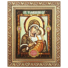 Икона из янтаря "Образ Галичская-Чухломская Пресвятая Богородица" 15x20 Икона из янтаря "Образ Галичская-Чухломская Пресвятая Богородица" 15x20