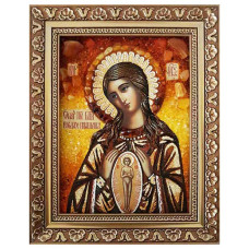 Икона из янтаря "Образ Пресвятой Богородицы в родах Помощница" 15x20 Икона из янтаря "Образ Пресвятой Богородицы в родах Помощница" 15x20