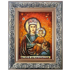 Икона из янтаря "Образ Пресвятой Богородицы Прежде Рождества и по Рождестве Дева" 15x20 Икона из янтаря "Образ Пресвятой Богородицы Прежде Рождества и по Рождестве Дева" 15x20