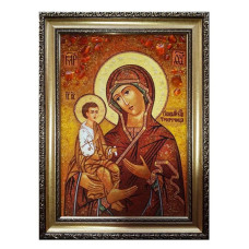 Икона из янтаря "Образ Пресвятой Богородицы Троеручица" 15x20 Икона из янтаря "Образ Пресвятой Богородицы Троеручица" 15x20