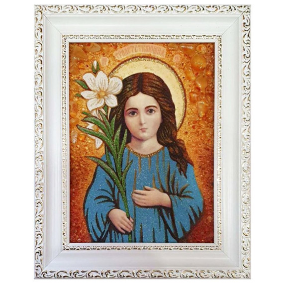 Икона из янтаря "Образ Пресвятой Богородицы Трилетствующая" 80x120