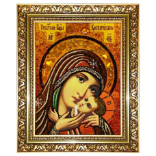 Икона из янтаря "Образ Пресвятой Богородицы Касперовская" 15x20 Икона из янтаря "Образ Пресвятой Богородицы Касперовская" 15x20