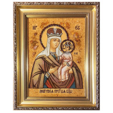 Икона из янтаря "Пресвятая Богородица Любечская" 15x20 Икона из янтаря "Пресвятая Богородица Любечская" 15x20