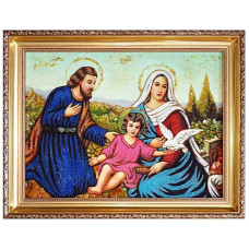 Янтарная икона Святого Семейства 15x20 Янтарная икона Святого Семейства 15x20