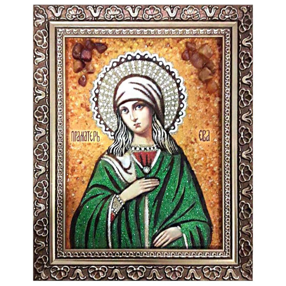 Икона из янтаря "Праматерь Ева" 20x30