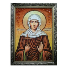 Икона из янтаря "Святая блаженная Ксения Петербургская" 15x20 Икона из янтаря "Святая блаженная Ксения Петербургская" 15x20