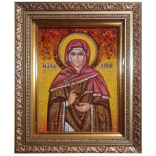 Икона из янтаря "Святая Лукия Сиракузская" 15x20 Икона из янтаря "Святая Лукия Сиракузская" 15x20