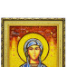Икона из янтаря "Святая Миропия Хиосская" 15x20