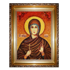 Икона из янтаря "Святая мученица Алла" 15x20 Икона из янтаря "Святая мученица Алла" 15x20