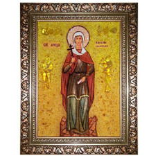 Икона из янтаря "Святая мученица Анисия Солунская" 15x20 Икона из янтаря "Святая мученица Анисия Солунская" 15x20