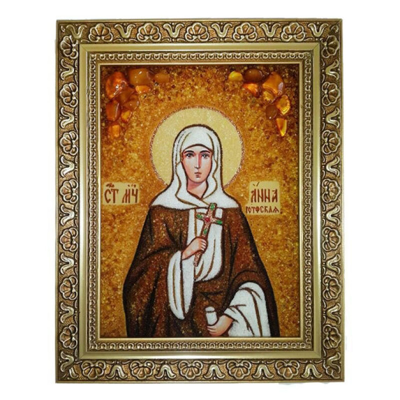 Икона из янтаря "Святая мученица Анна Готфская" 60x80