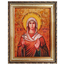 Икона из янтаря "Святая мученица Ника (Виктория)" 15x20 Икона из янтаря "Святая мученица Ника (Виктория)" 15x20
