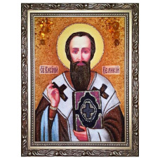 Икона из янтаря "Святой Василий Великий" 15x20 Икона из янтаря "Святой Василий Великий" 15x20