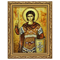 Икона из янтаря "Святой великомученик Прокопий" 15x20 Икона из янтаря "Святой великомученик Прокопий" 15x20