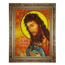 Икона из янтаря "Святой Иоанн Предтеча" 15x20