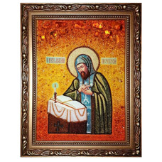 Икона из янтаря "Святой преподобный Анатолий Печерский" 15x20 Икона из янтаря "Святой преподобный Анатолий Печерский" 15x20