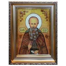 Икона из янтаря "Святой преподобный Арсений Великий" 15x20 Икона из янтаря "Святой преподобный Арсений Великий" 15x20