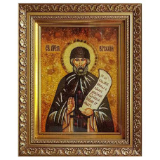 Икона из янтаря "Святой преподобный Виталий" 15x20 Икона из янтаря "Святой преподобный Виталий" 15x20