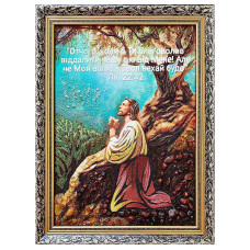 Икона из янтаря "Моление о чаше" 15x20