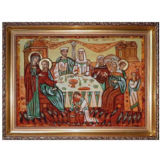 Икона из янтаря "Свадьба в Кане Галилейской" 80x120