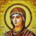 Икона из янтаря "Пресвятая Богородица Умягчение злых сердец" 15x20