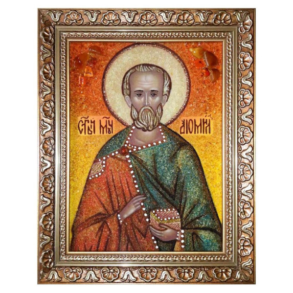Икона из янтаря "Святой мученик Диомид" 15x20 Икона из янтаря "Святой мученик Диомид" 15x20