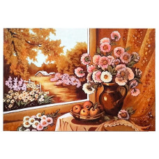 Картина из янтаря "Цветы и яблоки" 20x30 Картина из янтаря "Цветы и яблоки" 20x30