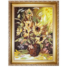 Картина из янтаря "Цветы полевые" 20x30 Картина из янтаря "Цветы полевые" 20x30