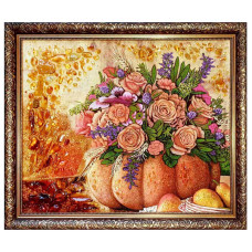 Картина из янтаря "Цветы Золушки" 20x30 Картина из янтаря "Цветы Золушки" 20x30