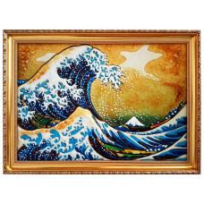 Картина из янтаря "Морские волны" 20x30