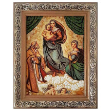 Картина из янтаря "Сикстинская Мадонна" 20x30 Картина из янтаря "Сикстинская Мадонна" 20x30