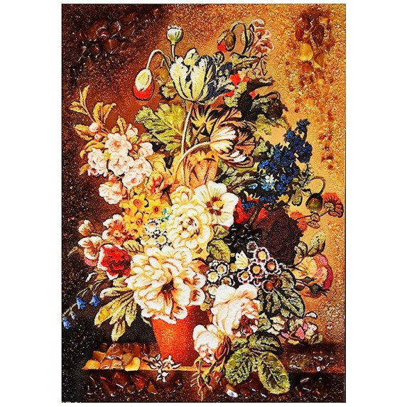 Картина из янтаря "Ваза с цветами" 40x60 Картина из янтаря "Ваза с цветами" 40x60