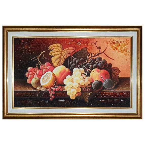 Картина из янтаря "Волшебный сбор фруктов" 40x60