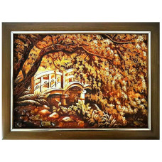 Картина из янтаря "Осенний парк" 20x30 Картина из янтаря "Осенний парк" 20x30