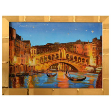 Картина из янтаря "Венеция" 20x30