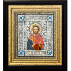 Серебряная икона "Святой Валерий"