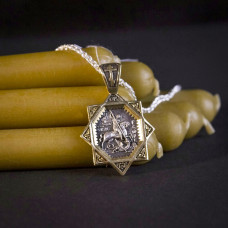 Серебряная ладанка с позолотой "Св. вмч. Георгий Победоносец" ПСП-012 Серебряная ладанка с позолотой "Св. вмч. Георгий Победоносец" ПСП-012