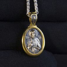 Серебряная ладанка с позолотой "Преподобный Иов, игумен и чудотворец Почаевский" ПСП-004 Серебряная ладанка с позолотой "Преподобный Иов, игумен и чудотворец Почаевский" ПСП-004