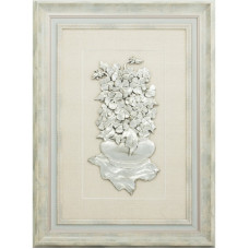 Картина из серебра "Фиалка серебряная" Картина из серебра "Фиалка серебряная"