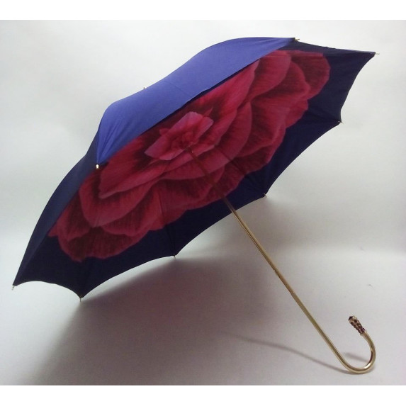 Зонт женский "Camelia" с пурпурным принтом Зонт женский "Camelia" с пурпурным принтом